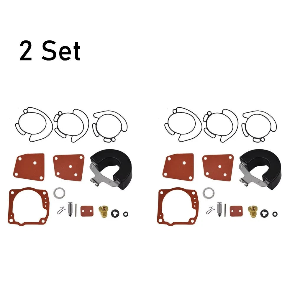 Set of 2 Carburetor Gasket Kits for Johnson Evinrude (438996, 436852)