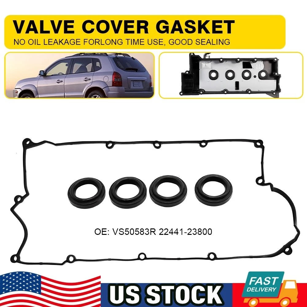 Valve Cover with Spark Plug Seals for Kia Soul, Spectra (2004–2011)