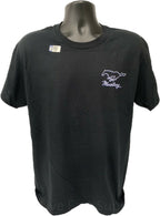 Ford Mustang T-Shirt Black Pony Gas Service Station Scene (2005–2015)