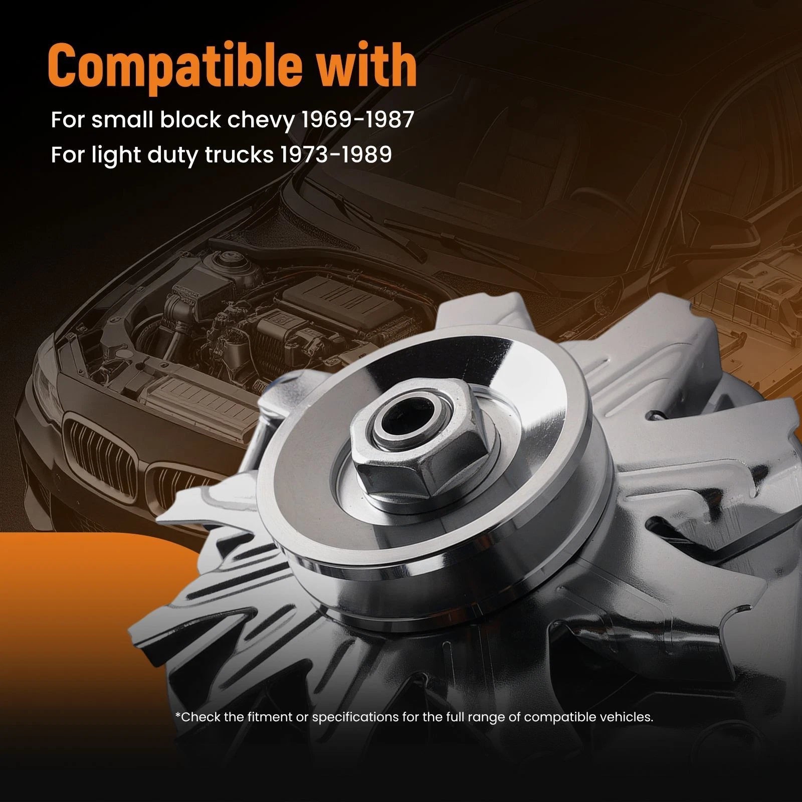 Chrome Drive System Kit for Chevy Small Block (1969–1989)