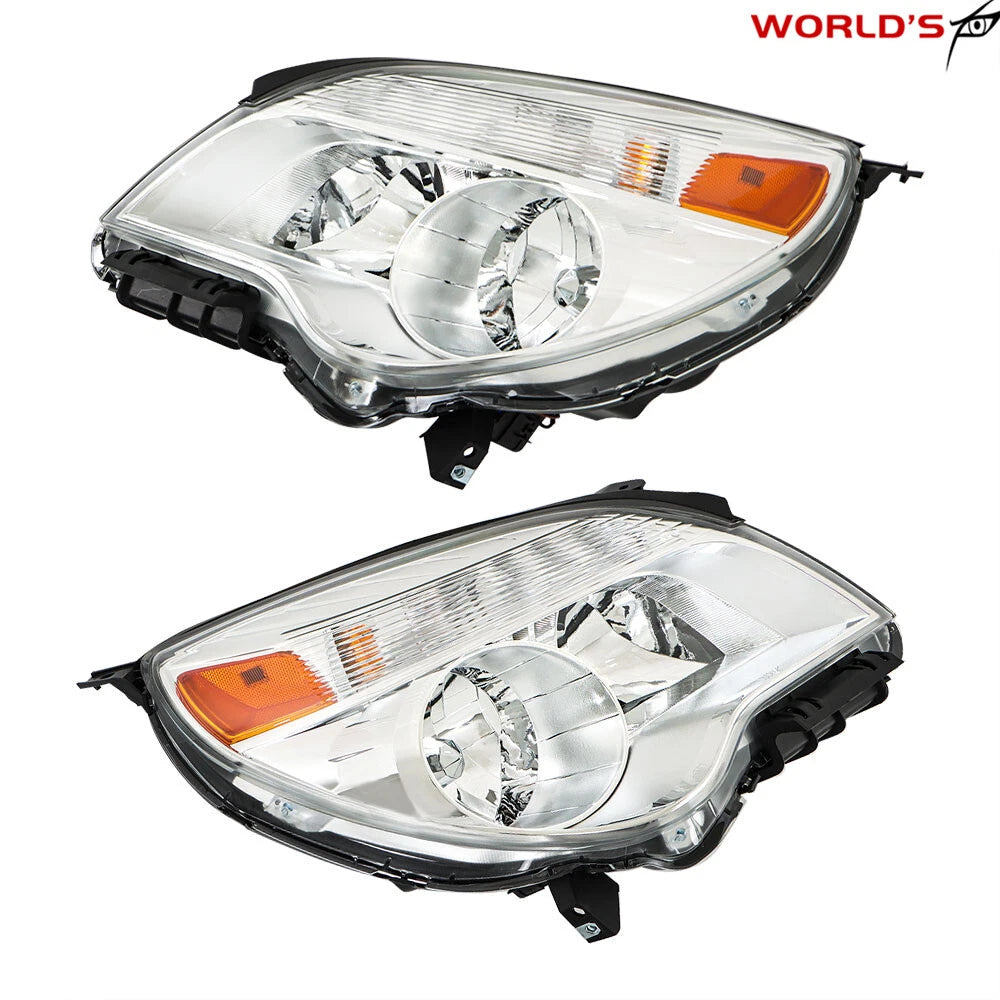 Set of 2 Halogen Headlights for Chevy Equinox (2010–2015) Chrome
