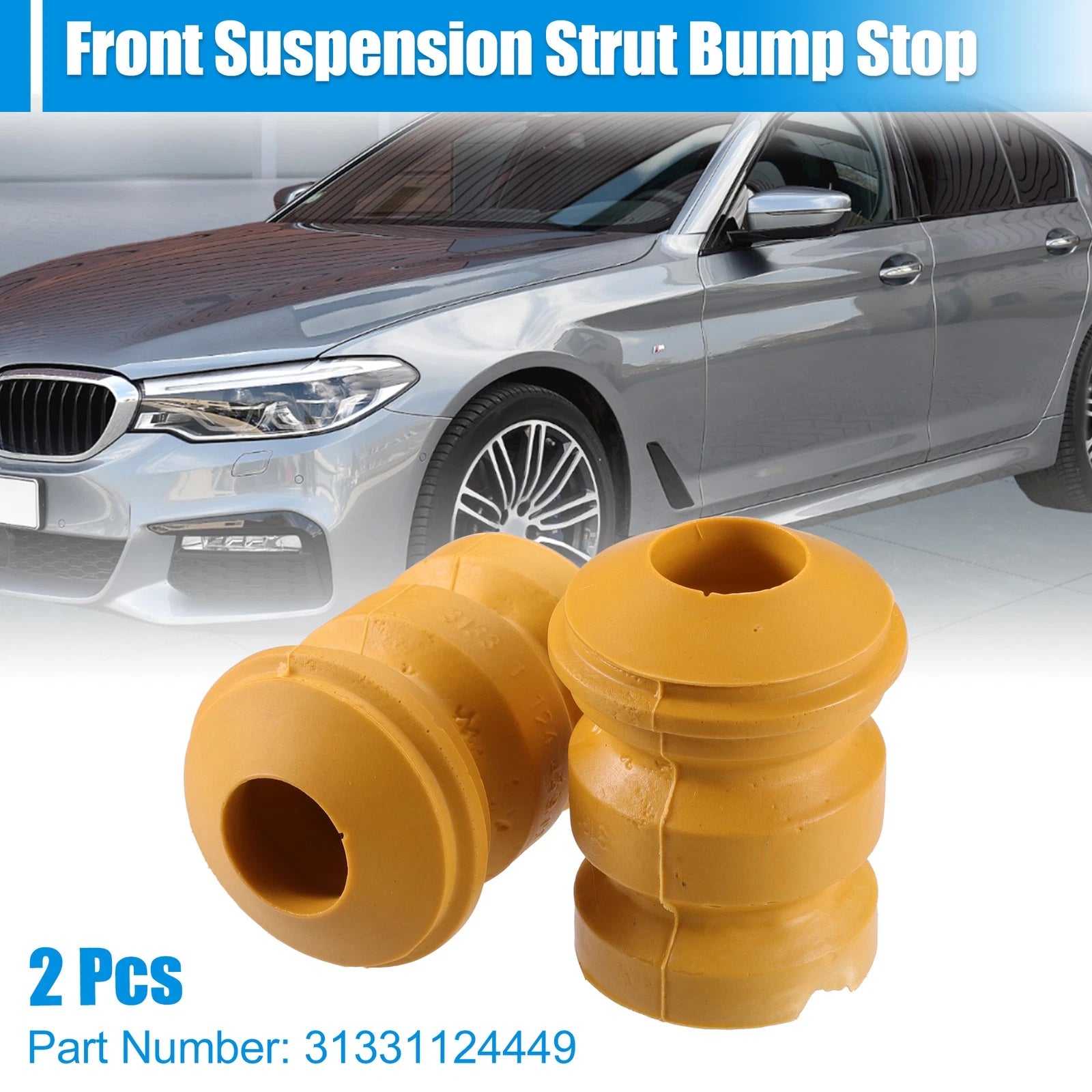 2pcs Front Suspension Bump Stop for BMW 318i (No. 31331124449, Rubber)