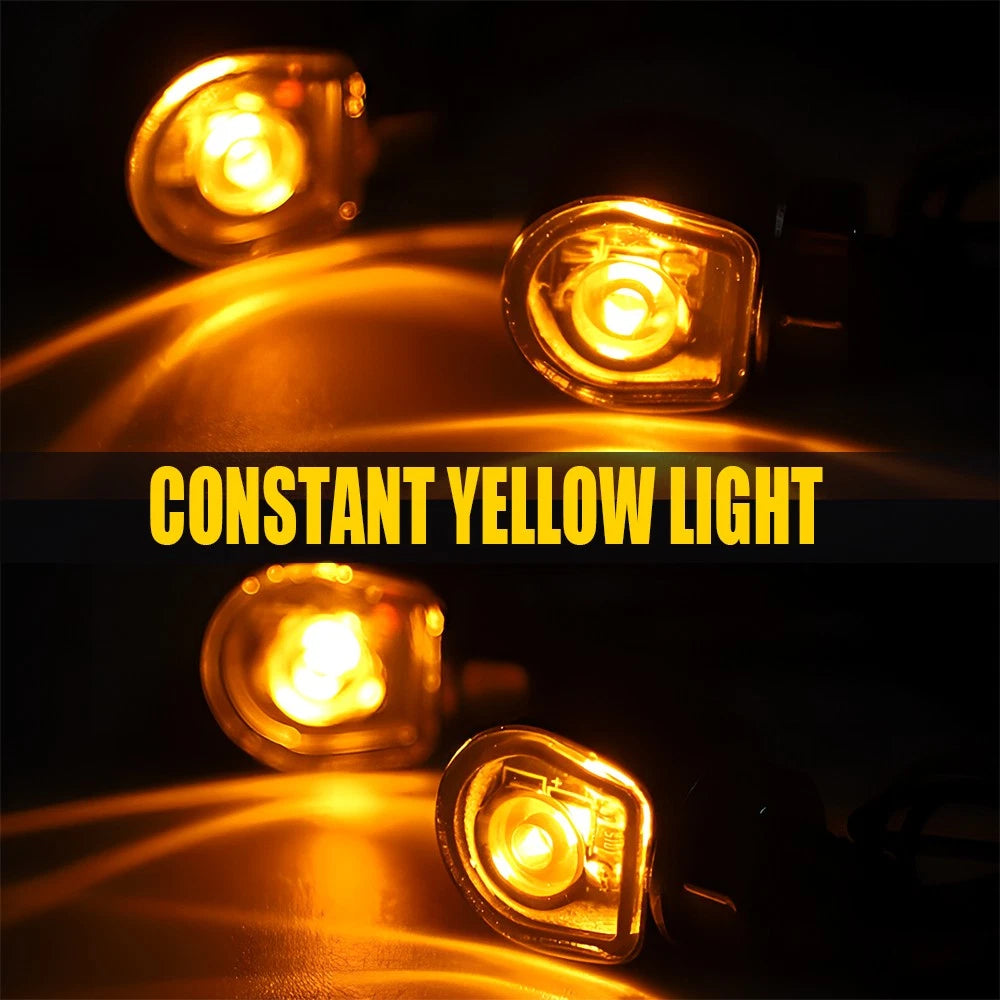 4X Amber LED Turn Signal Lights for Universal Motorcycle (Mini Lamp)