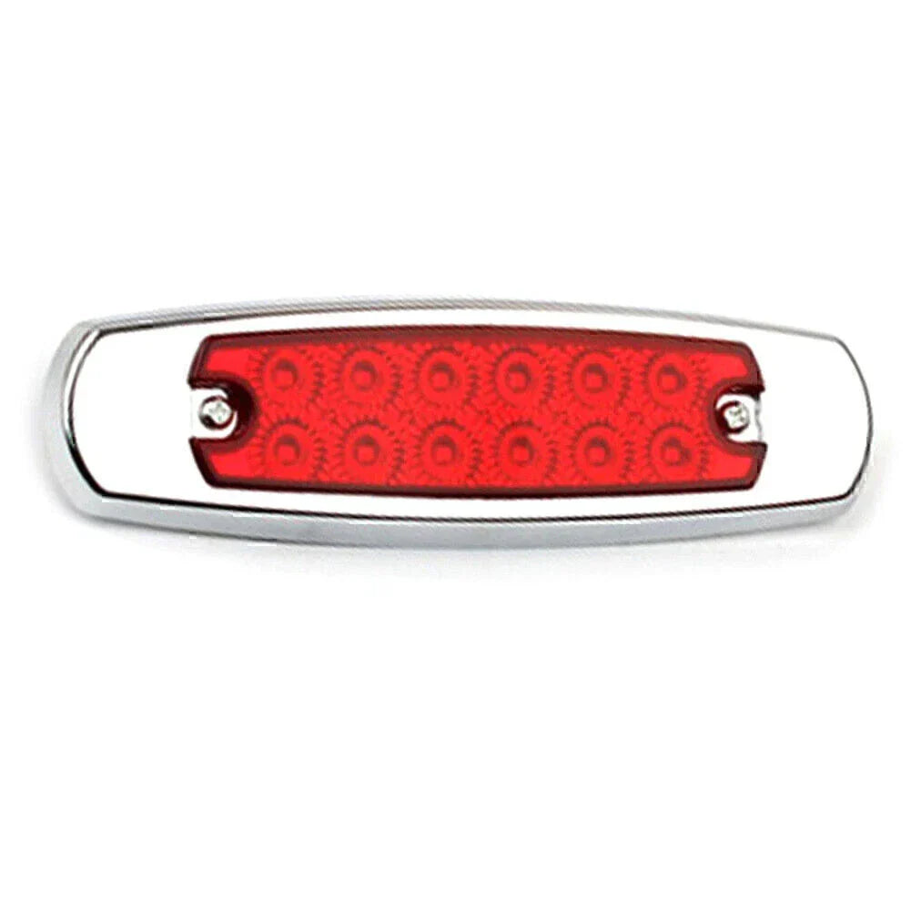 Red 12 LED Sealed Side Marker Clearance Lights for Trailer