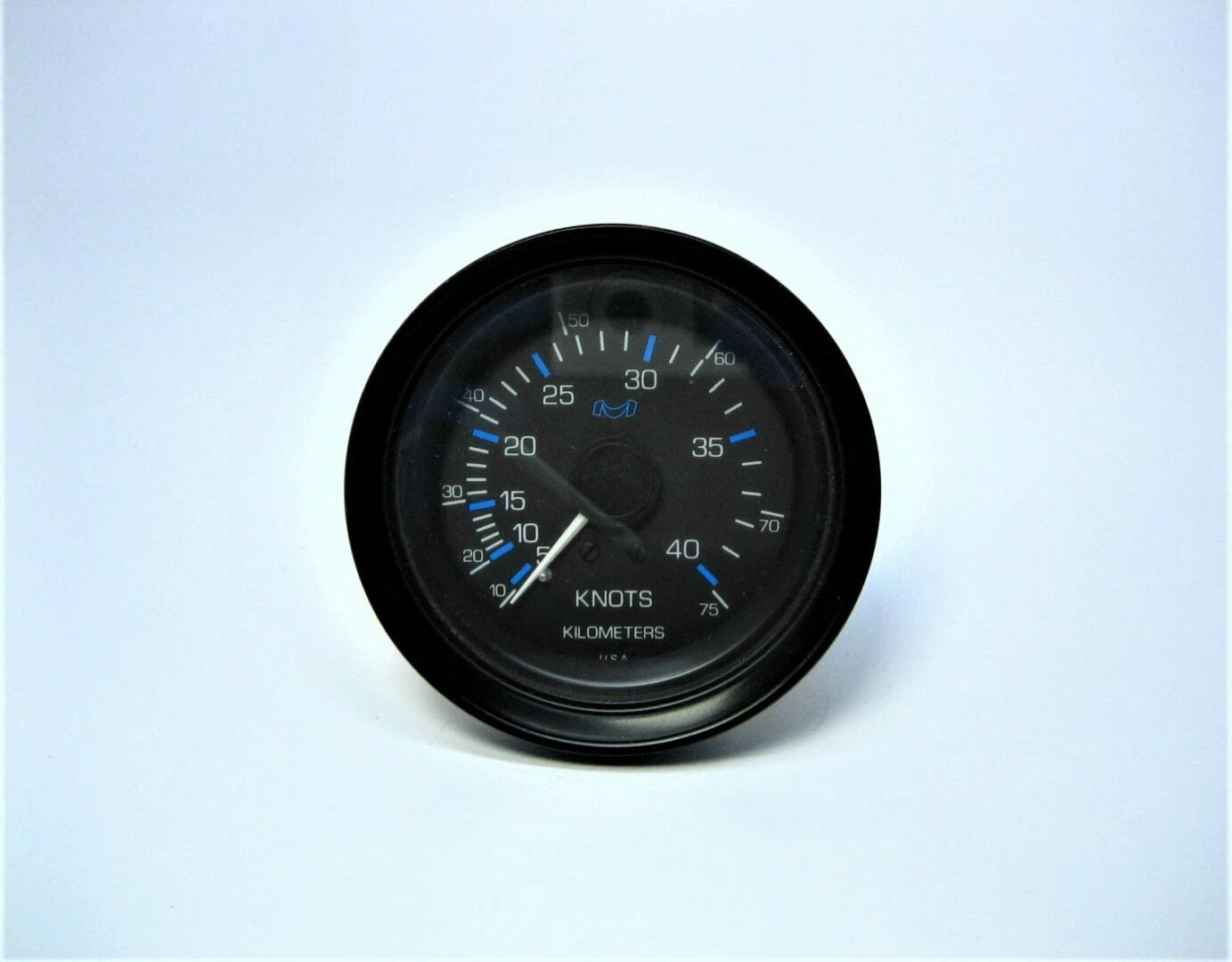 3-3/4" Black Face Bezel 0-40 Knots Gauge + Bracket for Medallion (N/A)