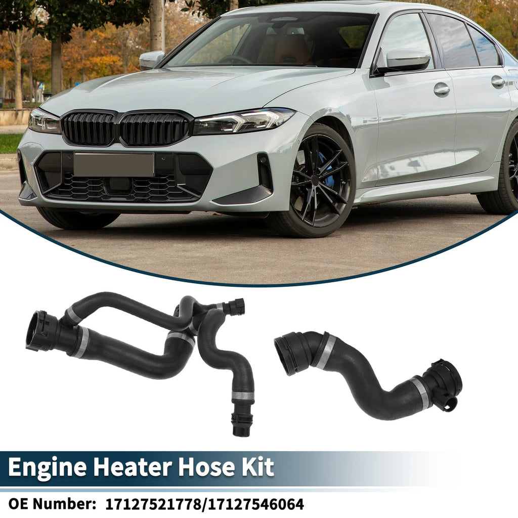 Set of 2 Water Pipes Engine Radiator Coolant Hose for BMW 525i (2006–2007)