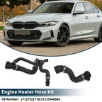 Set of 2 Water Pipes Engine Radiator Coolant Hose for BMW 525i (2006–2007)