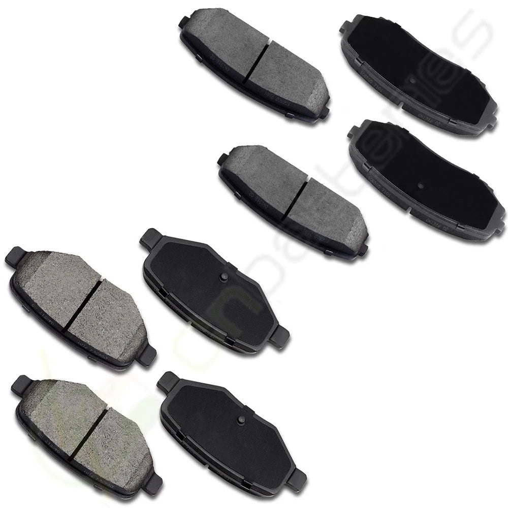 Set of 4 Front and Rear Brake Ceramic Pads for Ford Edge (2011–2014) 8X