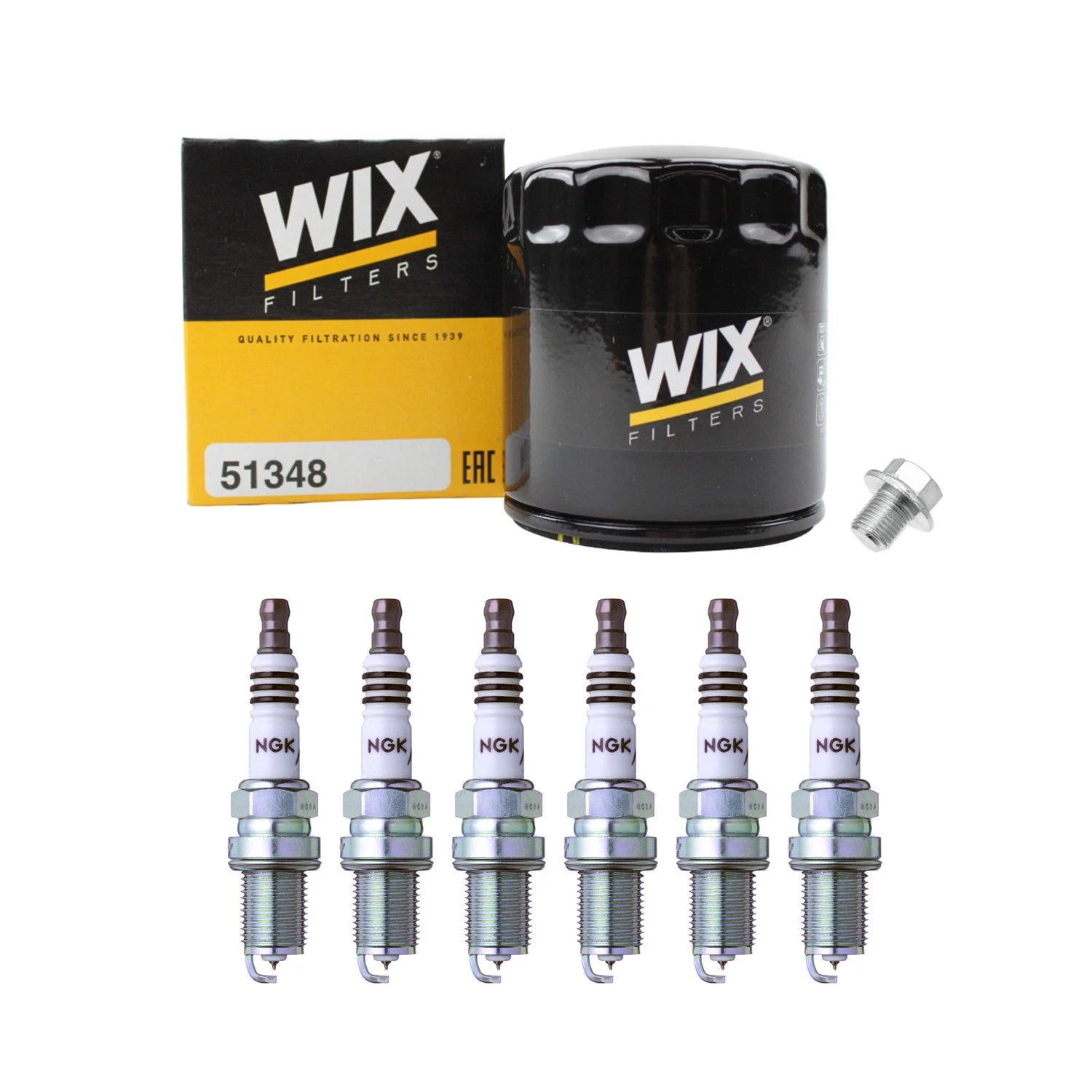 Wix Engine Oil Filter & NGK 6 Iridium IX Spark Plugs for Tacoma (1995–2004)