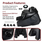 3.8 Gallon Tank & Cover & Clip & Bolt for Yamaha Warrior 350 (1987–2004)