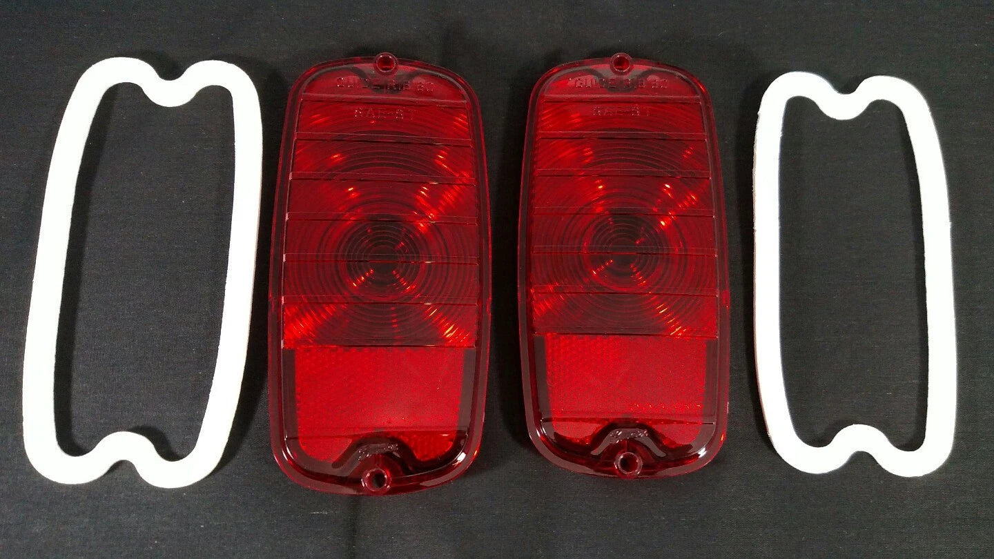 Tail Light Lenses with Gaskets Pair for 1960-1966 Chevy GMC Fleetside Pickup