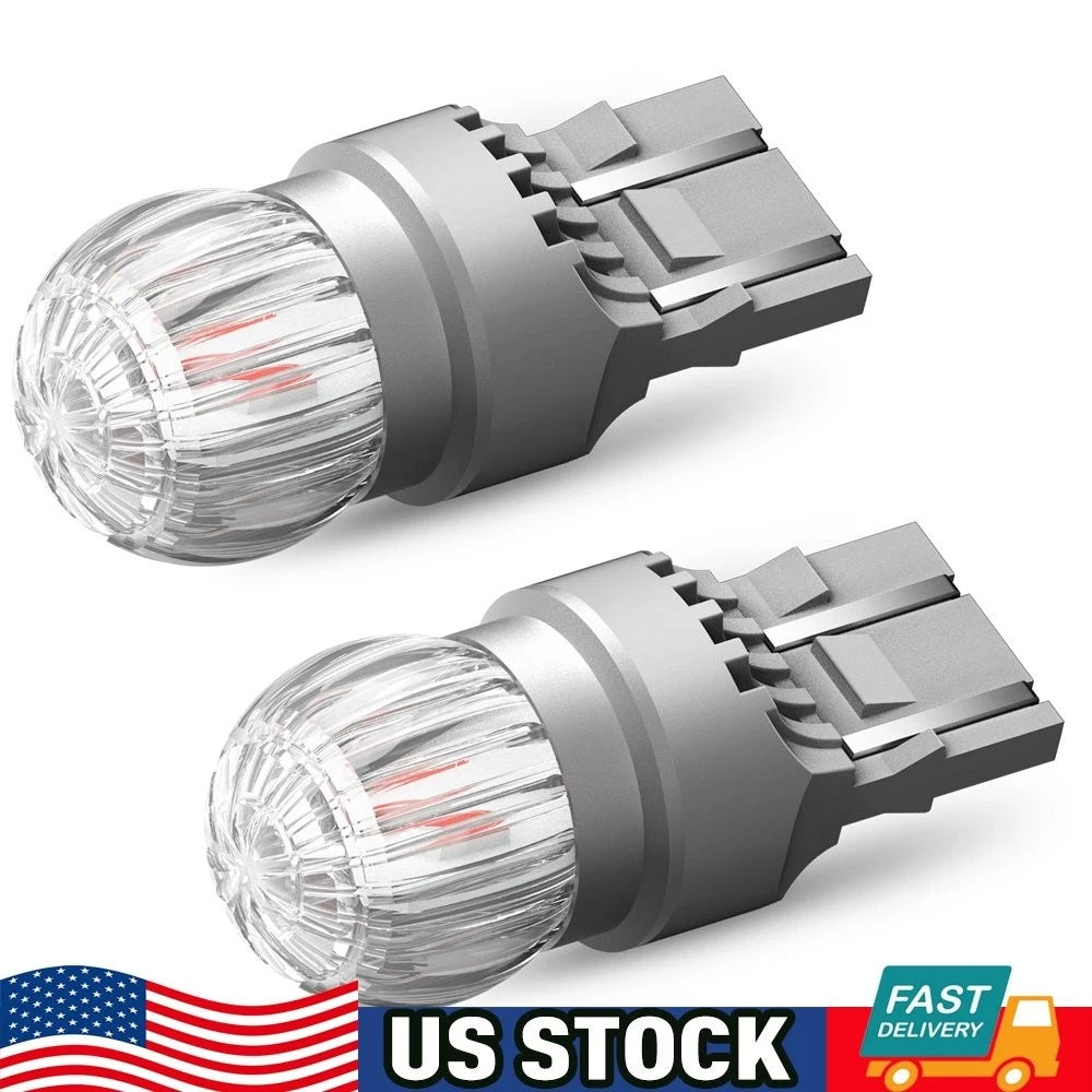 2X Red 7443 7440 SMD LED Bulbs for Car Stop Brake Light Tail Lamp