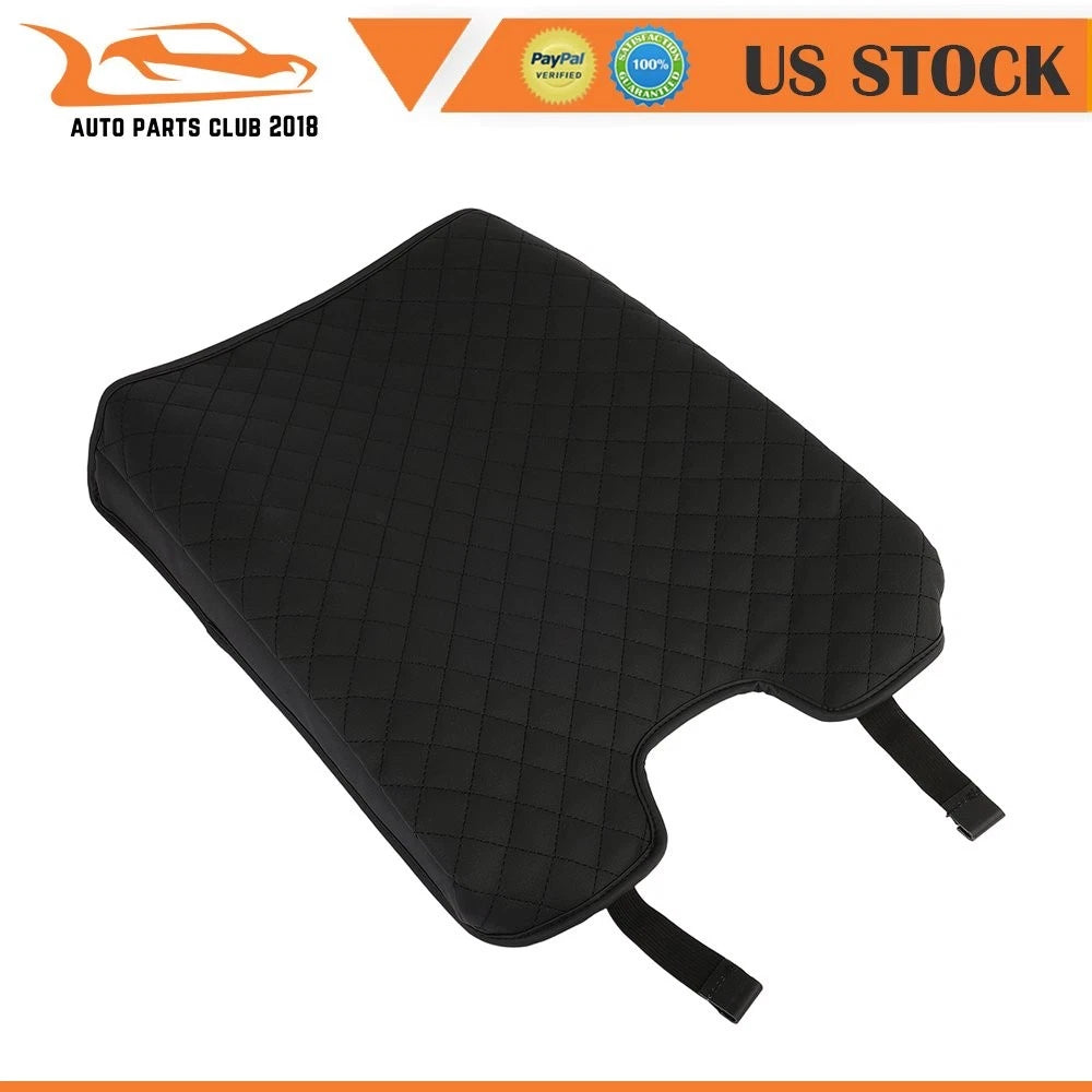 Center Console Armrest Lid Cover for Dodge Ram (2013–2018) Black Leather