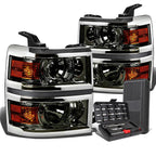 Smoked Housing Amber Corner Projector Headlight for Silverado (2014–2015)
