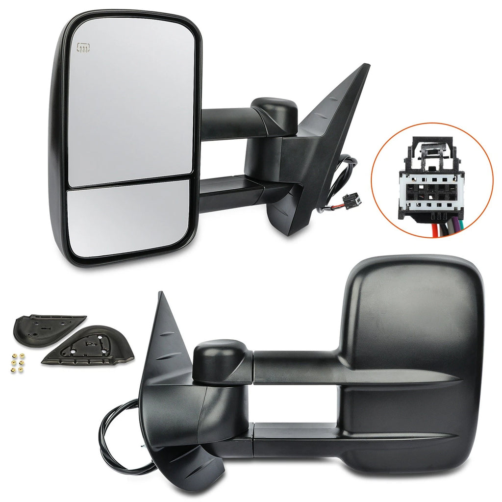 Pair Power Heated Tow Mirrors for Silverado Sierra (2007–2014)
