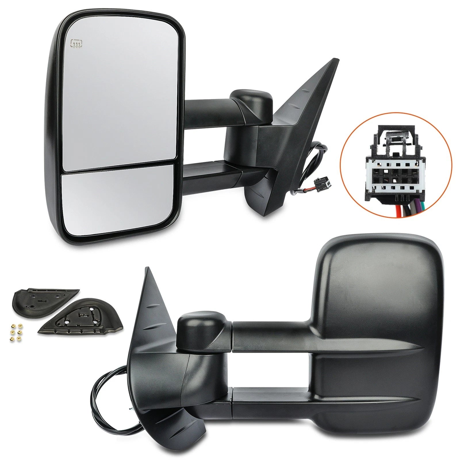 Pair Power Heated Tow Mirrors for Silverado Sierra (2007–2014)