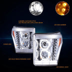 Full LED Sequential Signal Projector Headlights for Ford F250 Super Duty (2011–2016)