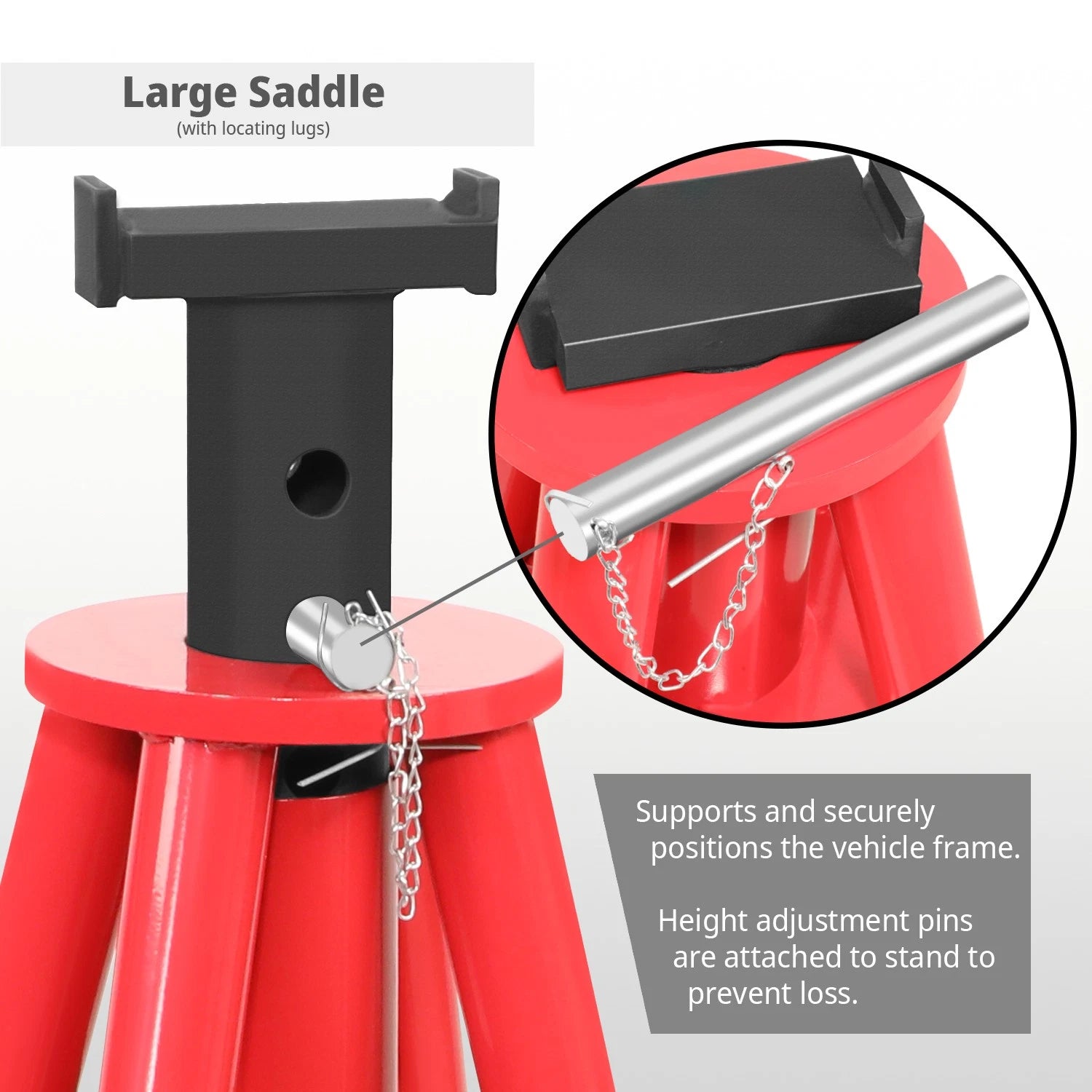 10 Ton Heavy Duty Steel Jack Support Stand for Car Truck (28-47.5")