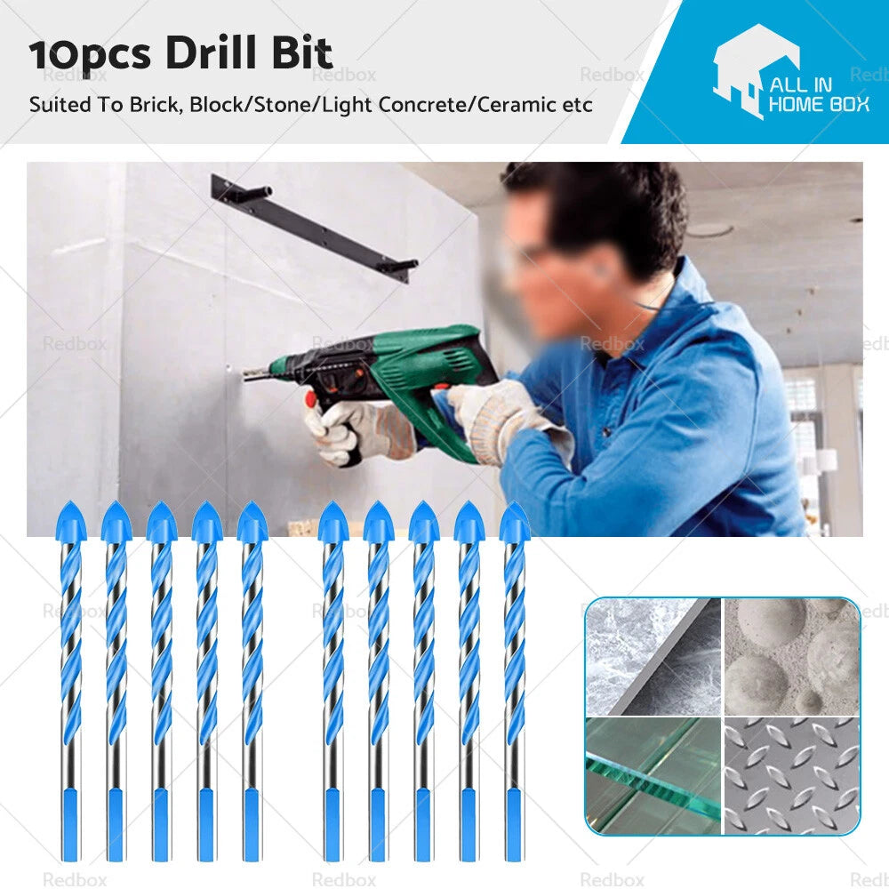 10x 6mm Tungsten Carbide Drill Bits for Porcelain Tile Concrete