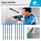 10x 6mm Tungsten Carbide Drill Bits for Porcelain Tile Concrete