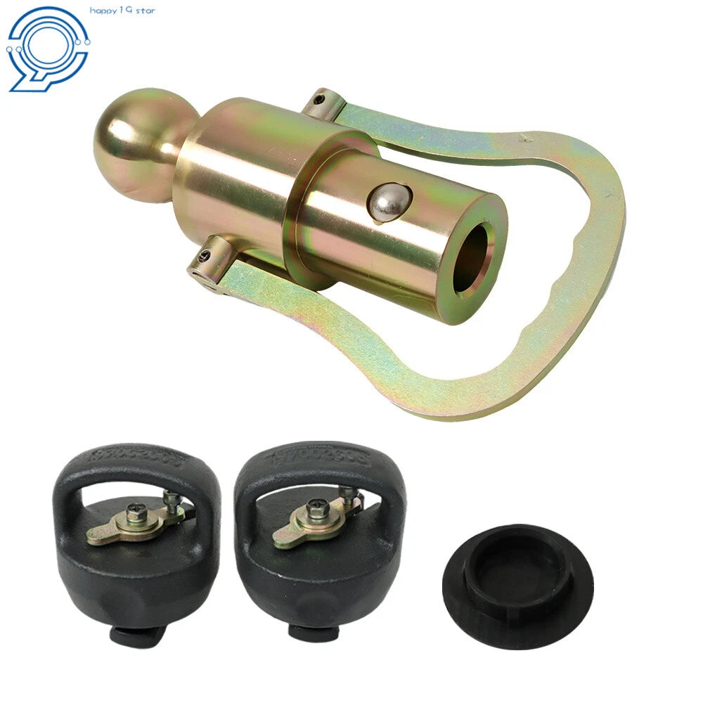 Trailer Hitch Ball & Safety Chain Kit for Ford GM Nissan Trucks