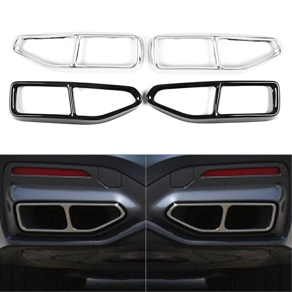 2X Tail Muffler Exhaust Pipe Trim for BMW 7 Series G11 G12 (2019–2020)
