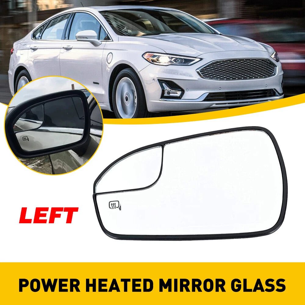 Heated Driver Side Left Rear View Mirror Glass for Ford Fusion (2013-2020)