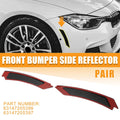 Pair Bumper Reflector 63147205397 for BMW 3 Series E90 E91 (2009–2011) Black