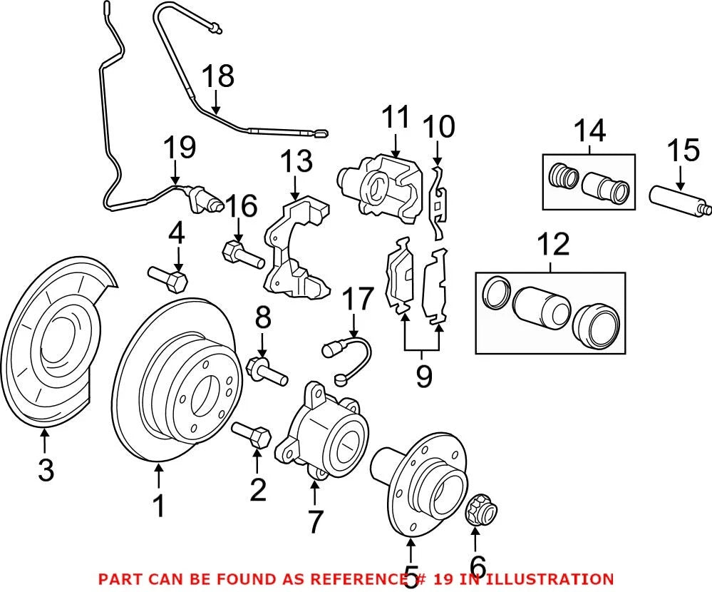 ABS Wheel Speed Sensor for BMW (OEM 34526771777)