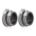 Set of 2 Air Box Frame Rubber Boots w/Clamps for Honda TRX 250X 300EX 300X (1987–2009)