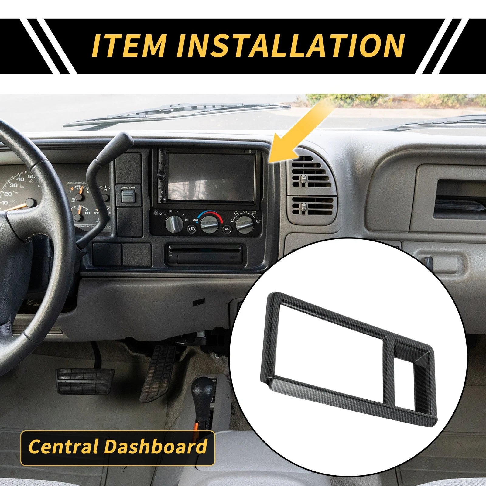 Carbon Fiber Pattern Dashboard Meter Frame Cover for Ford Maverick (2022–2024)