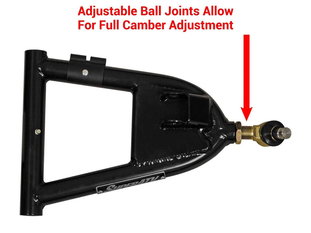 High Clearance A-Arms for Polaris RZR S 800 / 4 800 (2011–2014) - 1.5" Forward, Black