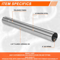 2" OD Stainless Steel Polished Exhaust Piping for Custom Applications (DIY)