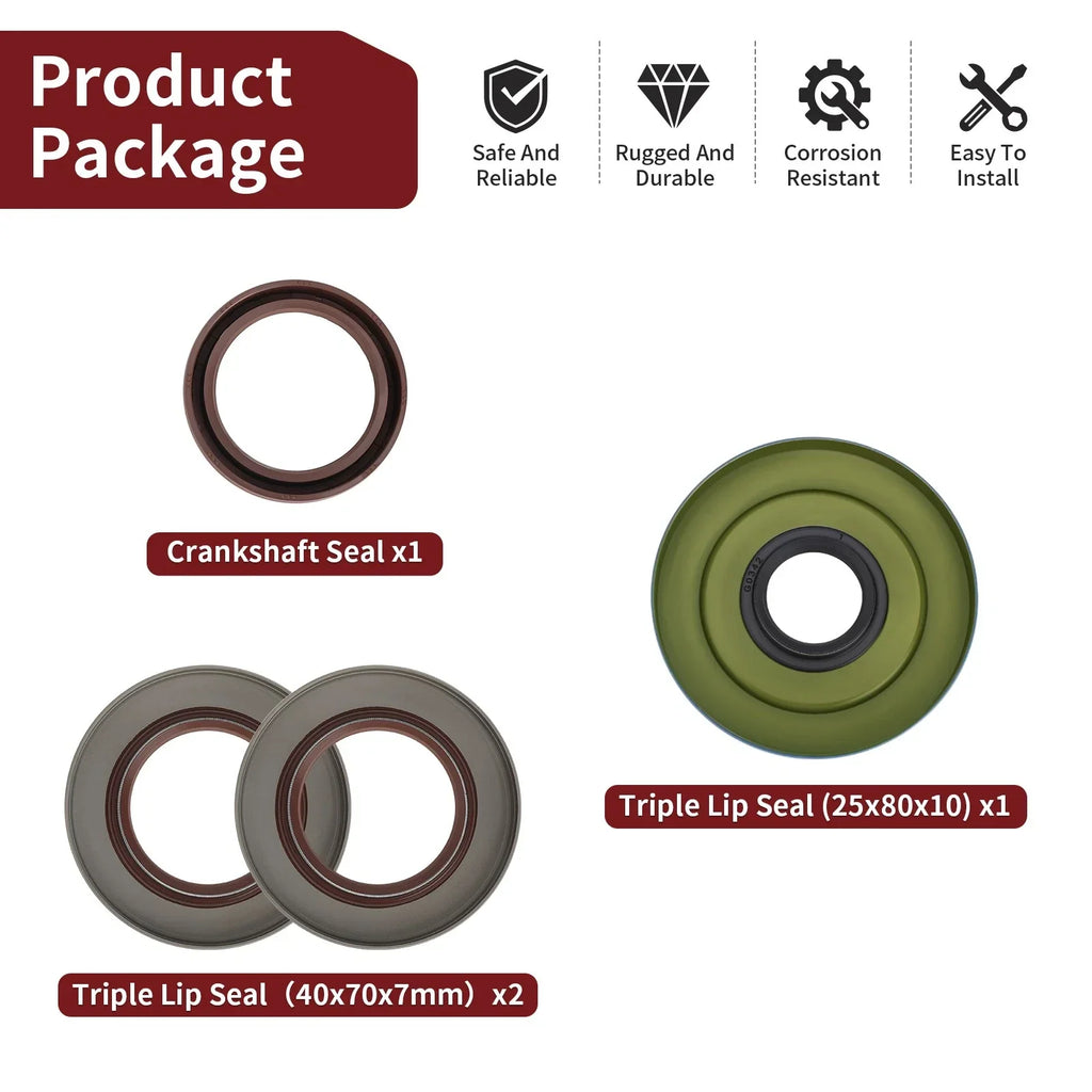 Crankshaft Seal Kit for Polaris RZR Turbo S XP XP4 XP S XP S4 (2018–2024)