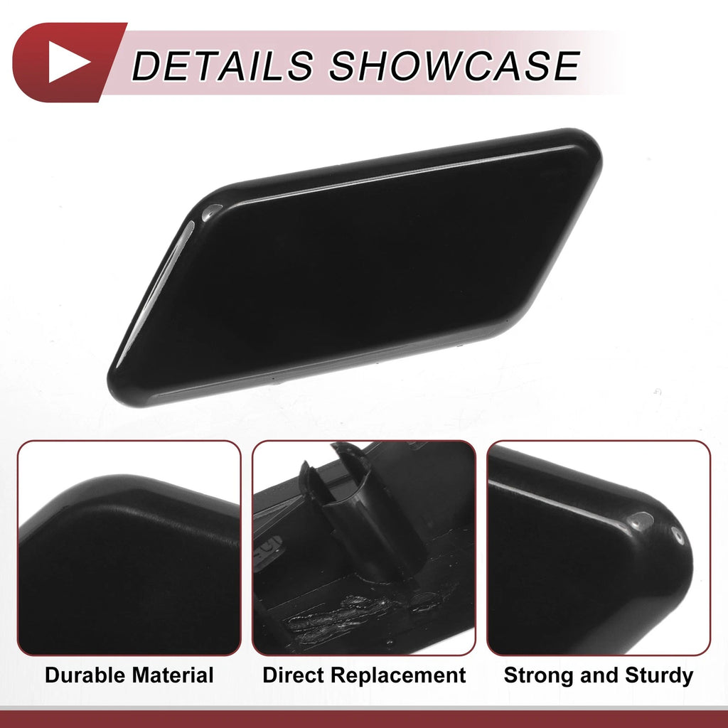 Front Left Washer Nozzle Cover Cap for Subaru Outback (2010–2012) Black