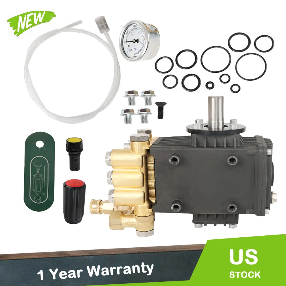 Pressure Washer Pump for 3600 PSI Machines (24mm Solid Shaft)