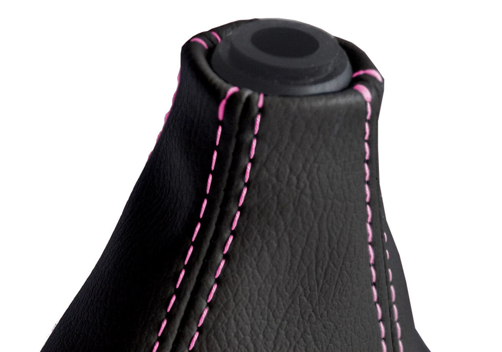 Leather Manual Shift Boot Cover for Nissan Skyline R32 (1989–1993) Pink Stitch