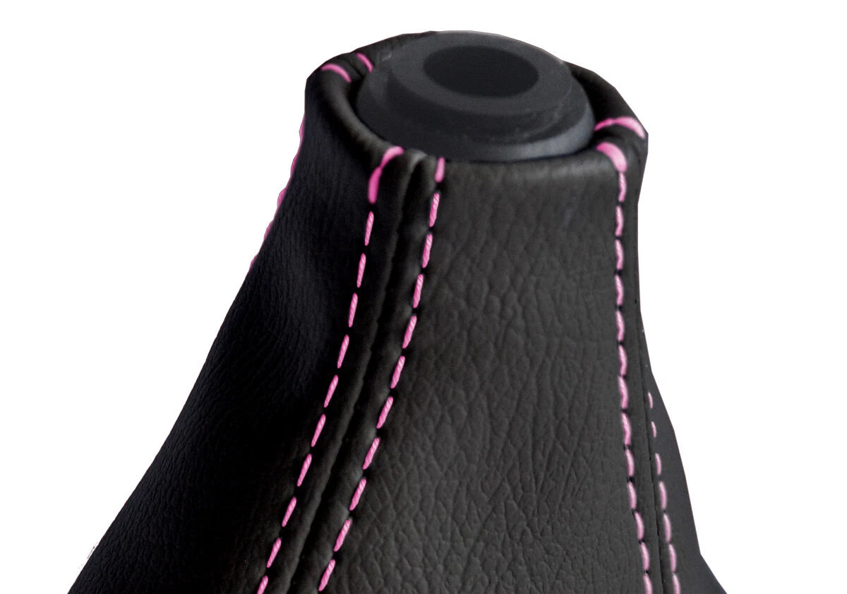 Leather Manual Shift Boot Cover for Nissan Skyline R32 (1989–1993) Pink Stitch