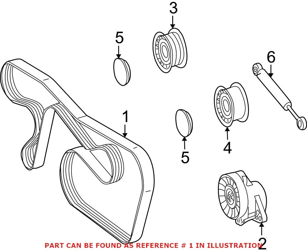 Serpentine Belt for Mercedes (0039937396)