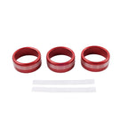Set of 4 AC Climate Control Knob Ring Covers for Subaru Forester XV Crosstrek WRX STi Red