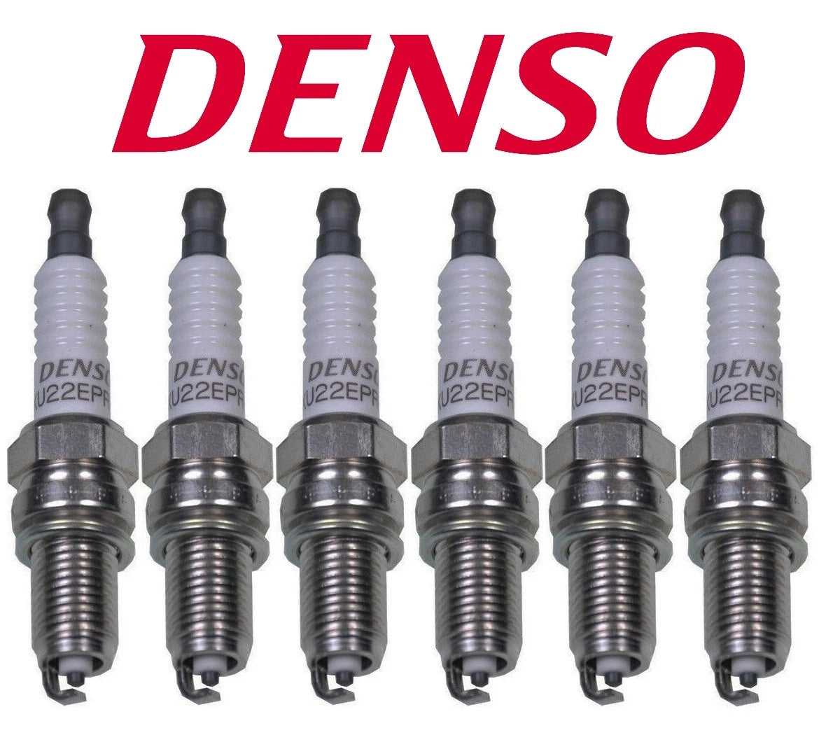 Set of 6 Denso Spark Plugs Gap 0.035 U-Groove for Audi A3 TT Fiat 500 Porsche 911