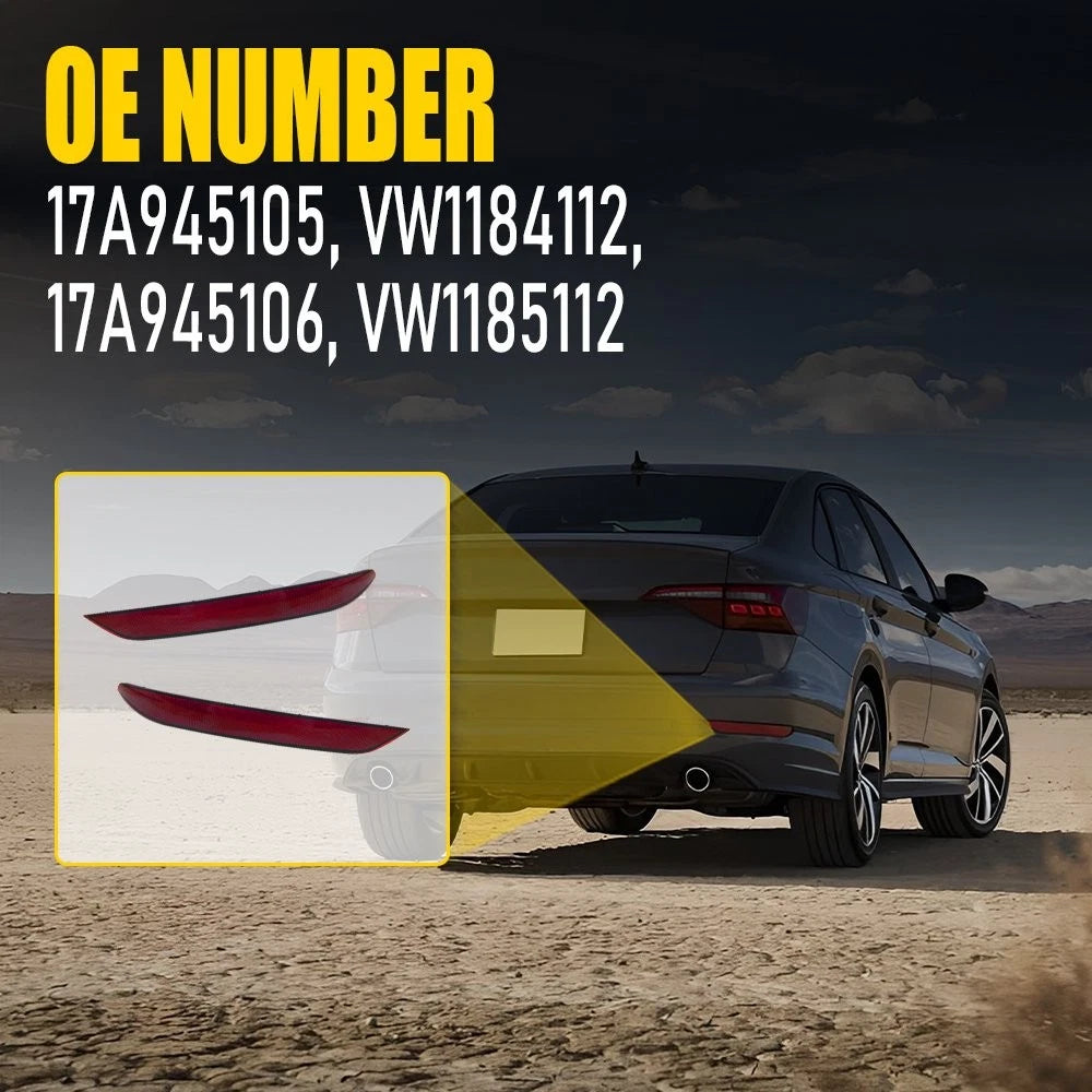 2pcs Rear Bumper Reflector Case for Volkswagen Jetta (2019–2021) Left+Right