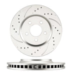 Front Drilled Slotted Brake Rotors for 2012-2014 Ford Mustang V6 3.7L (2012–2014)