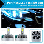 2X D5S LED Headlight Bulbs Conversion Kit 6000K 90W for HID Xenon