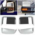 Chrome Tow Mirror Cap Cover Assemblies for Chevy Silverado GMC Sierra (2014–2019)