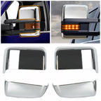 Chrome Tow Mirror Cap Cover Assemblies for Chevy Silverado GMC Sierra (2014–2019)