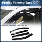 Set of 4 Window Deflectors for Toyota RAV4 (2019) - Black Vent Visors