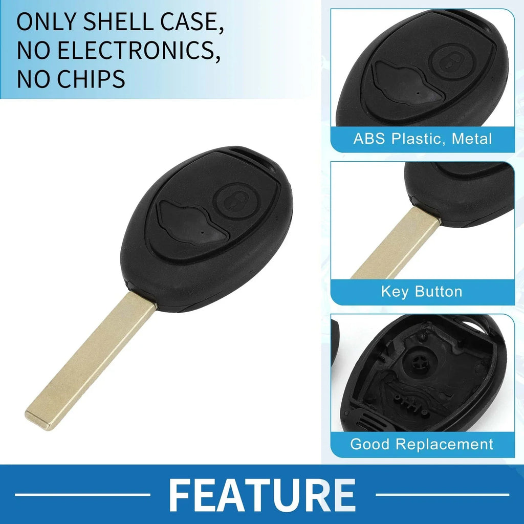 Buttons Keyless Entry Remote Fob Case for BMW Mini Cooper (2002 - 2005)