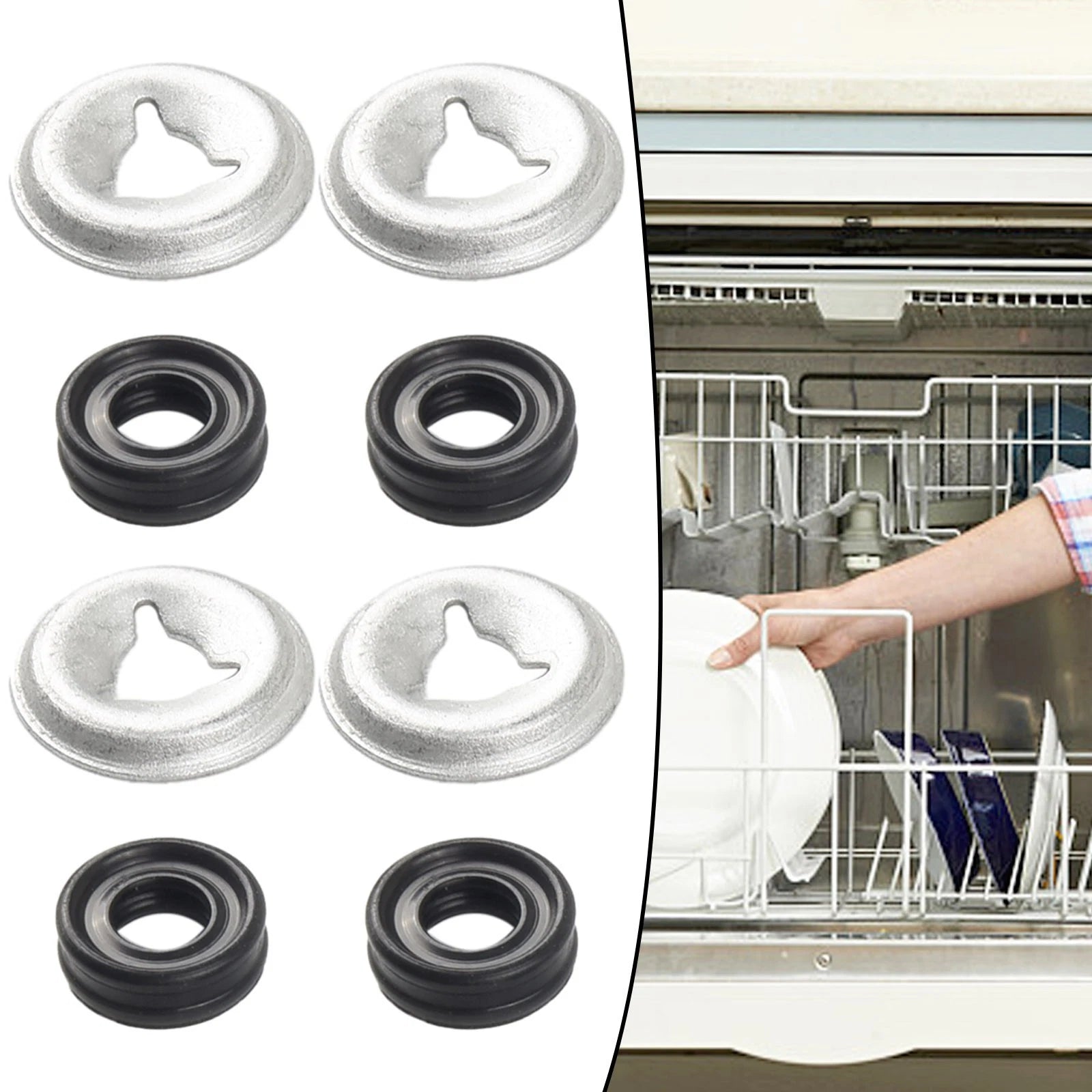 WR2X7054 Dishwasher Push On Nut & Shaft Seal for (WD8X181, WD08X0181)