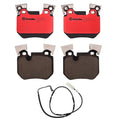 Set of 4 Rear Ceramic Brake Pads with Sensor for BMW E82 E88 (2008–2013)